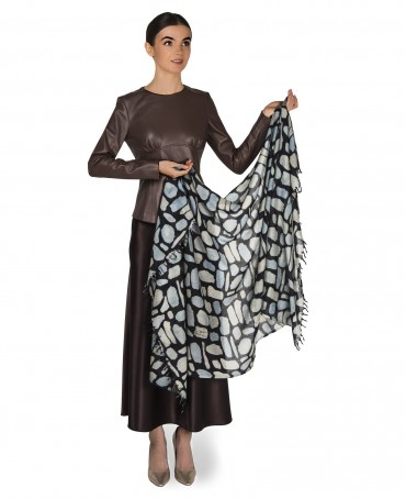 Палантин Женский W40-PIERRES/VERT.NOIR